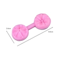 Pink floral silicone mold for flower petals with size markings 8.4cm and 3.4cm - Cherry Blossom