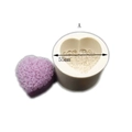 55mm Herzform Silikonform mit Rosenmuster für Seifen und Kerzen Handarbeit - 2# Dichtes Rosen Herz