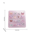 Molde de silicona con 16 mariposas para resina y arcilla con medida de 5,5 cm de largo - Conjunto de joyas mariposa / Semitransparente