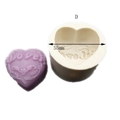 55mm Herz-Silikonform mit Love-Gravur für Seife und Kerzen in violettem Design - 3# Schnörkel Herz (Love)
