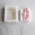 Silikonform für Meerjungfrau-Torso-Relief mit Maßen und Gewichtsangaben im Bild - Frauen Torso Stil (2#) / Weiß