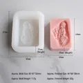 Rosa Göttin Relief Silikonform mit Maßen für Duftkerzen und Gipsarbeiten im Detail - Göttin Rücken Stil (3#) / Weiß