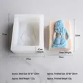 Silikonform für Meerjungfrau-Würfelkerze mit weiblichem Rückenrelief-Design - Frauen Silhouette Stil (4#) / Weiß