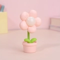 Cute pink flower shaped desk night light in mini pot for home decor and creative gifts - Flower / Pink