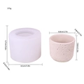 DIY cylindrical silicone mold for concrete candle cups and aromatherapy holders - Cement Candle Cup