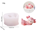 DIY Silikonform Reh und rosa Harz Rentierfigur mit präzisen Messdetails für Bastler - Zusammengerollt Schlafendes Rehkitz (1#)