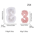 Stampo in silicone numero 3 per candele fai-da-te con texture floreali di rose - Numero 3