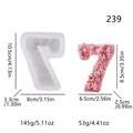 Stampo in silicone numero 7 con fiori a rilievo per candele e gesso fai da te - Numero 7