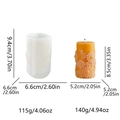 Sunflower embossed silicone pillar candle mold for DIY crafts with size specifications - Sunflower