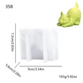 3D lucky cat silicone mold for DIY candles and plaster crafts with size measurements - Stretching Cat