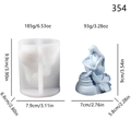 Molde de silicona de sirena con dimensiones para velas aromáticas DIY y resina - Sirena del Océano