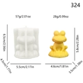DIY frog shaped silicone mold for creating yellow scented candles or plaster ornaments - Frog Style (lz-324)