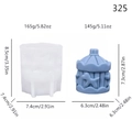 Stampo in silicone a carosello 3D per candele e sapone fai-da-te con misure dettagliate - Giostra (lz-325)