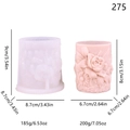 Cylindrical silicone flower relief candle mold for DIY soap and plaster making - Rose Flower Pillar Style