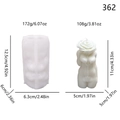 3D human torso rose silicone mold and finished white candle with dimensions - Human Body Rose