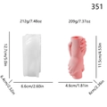 Pink holding hands sculpture silicone mold with detailed measurements and finished candle holder - Interlocking Hands Vase (lz-351)