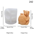 DIY silicone mold for 3D cartoon bear with Honey Festival sphere, size and weight details - Honeycomb Bee Bear (lz-242)