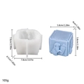 Quadratische Silikonform Hase und 3D blaues Gips-Hasen-Ornament mit Maßen - Würfel-Hasenform (lz-270)