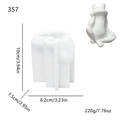 Stampo in silicone rana 3D per candele in resina DIY, 10cm con decorazione finita - Rana Pensierosa (lz-357)