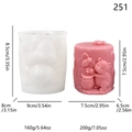 DIY silicone mold for cute honey bear candles with detailed dimensional measurements - Picking Honey Bear (lz-251)