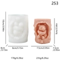Cartoon bear in tree stump silicone mold with measurements for DIY soap and plaster craft - Tree Stump Bear (lz-253)