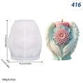 Floral wings silicone mold for DIY aromatherapy candles and plaster home decor crafts - Wing Flower (lz-416) / White