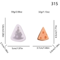 Triangle cheese silicone mold with orange cheese cake sample for creative DIY baking - Mini Cheese lz-315