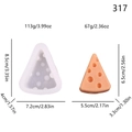 Cheese shaped silicone mousse cake mold with dimensions and weight specifications - Medium Cheese lz-317