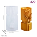 Geometric tulip silicone mold for 3D flower candles and DIY aromatherapy crafts - Small Geometric Tulip Pillar (lz-422)
