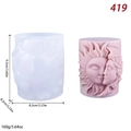 Silicone candle mold with sun and moon goddess face design, size 9.3cm by 8.2cm - Sun Moon Goddess Face Cylinder (lz-419)