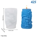 Stampo in silicone cilindrico a tema marino con rilievi di delfini e meduse in 3D - Delfino Oceanico (lz-425)