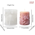 3D honeycomb bee silicone candle mold with finished floral beeswax candle design - Bee Gathering Column Style