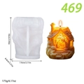 3D tree house silicone mold for DIY scented candles and plaster fairy cottage crafts - Chimney Tree House