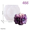 Square hydrangea silicone mold for candle making with purple flower candle sample - Peony Column Style (lz-466)