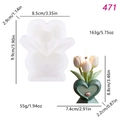 Silicone heart tulip mold for DIY candles with Love You text and 55g weight specs - Letter Heart Tulip Style (lz-471)