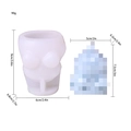 White silicone mold for female body torso candle making with 9cm height dimensions - Fire Hat Snowman