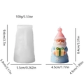 Molde de silicona Papá Noel para velas con gorro rosa y túnica azul diseño - Papá Noel Con Gorro Regalo (lz-560)