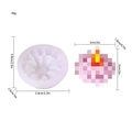 White silicone flower mold for DIY candles with 40g weight and 5.9cm diameter size - Flower Shape (Campfire Style)