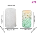 Relief flower cylinder silicone mold for DIY floral scented candles and plaster art - Floral Pillar (lz-478)