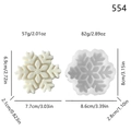Snowflake silicone mold with dimensions and weight specs for DIY candle making - Six-petal Snowflake Style (lz-554)