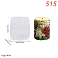 Cylindrical silicone Christmas candle mold with snowman and snowflake patterns - Snowman Snowflake Style (lz-515)