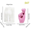Molde de silicona para velas y resina DIY con diseño de gesto de mano de corazón - Corazón de Dedos (lz-547)