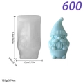 Kerstkabouter kaars siliconen mal met puntmuts en specificaties van 9,2 cm hoogte - Scheve Muts Kerstman Stijl (lz-600)