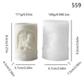 Molde de silicona para velas con relieve de Papá Noel y dimensiones del producto - Papá Noel en la Ventana (lz-559)