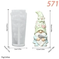 DIY silicone mold for cute garden gnome figurine with bird and flower ornaments - Parrot Gnome (lz-571)