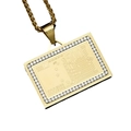 Collana con ciondolo da 500 euro placcata in oro con zirconi e catena a spiga lucida - Oro-Solo Ciondolo (Senza Catena)