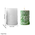 Christmas cylinder silicone mold with Santa and snowflake patterns, 9.3cm height - Santa Claus Snowflake Pillar (lz-597)