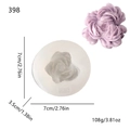 3D Rosen Silikonform 7cm Durchmesser und 108g Gewicht für DIY Bastelprojekte - Kleine Ranunkel (lz-398 H39)