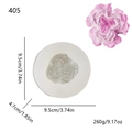 3D Rosenblüten Silikonform für DIY Seifen und Kerzen mit Größen- und Gewichtsangaben - Große Austin Rose (lz-405 H7)