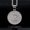 Macro detail of Fraternal Order of Eagles Philippine pendant with crystal border - Silver Pendant Only (Without Chain)